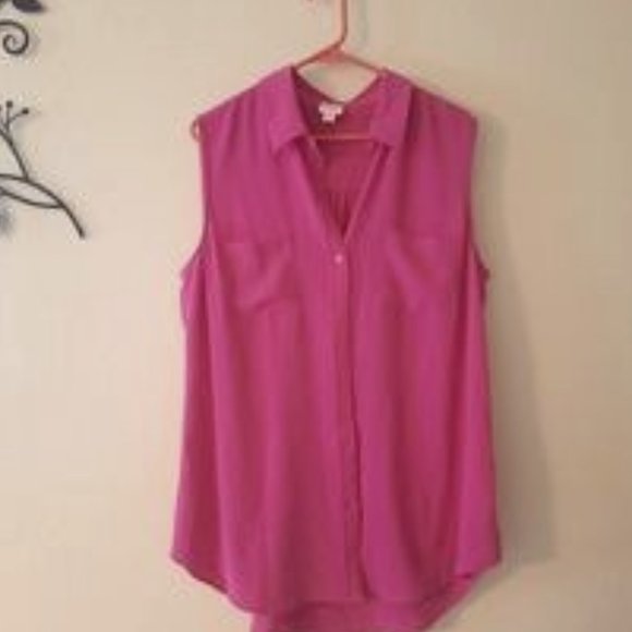 Bright Pink Merona Sleeveless Top  *BOGO* - Picture 1 of 4